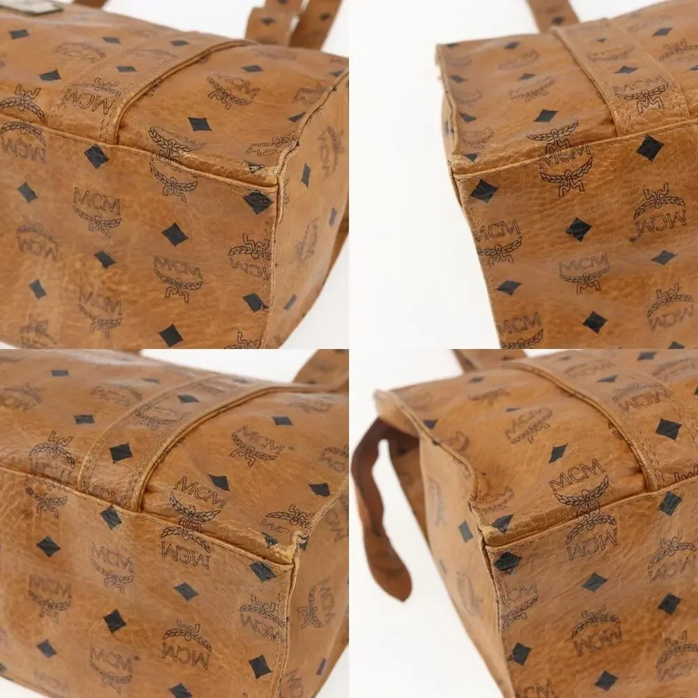 MCM Logogram Visetos Tote Bag Brown